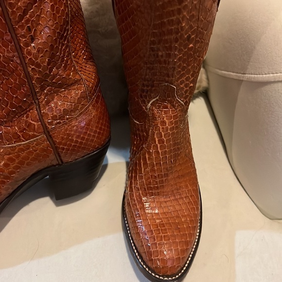 Tony Lama Exotic Dan post western boots - Picture 4 of 13